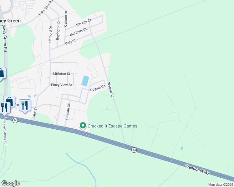 map of restaurants, bars, coffee shops, grocery stores, and more near 240-246 Walton Rd in Hubert