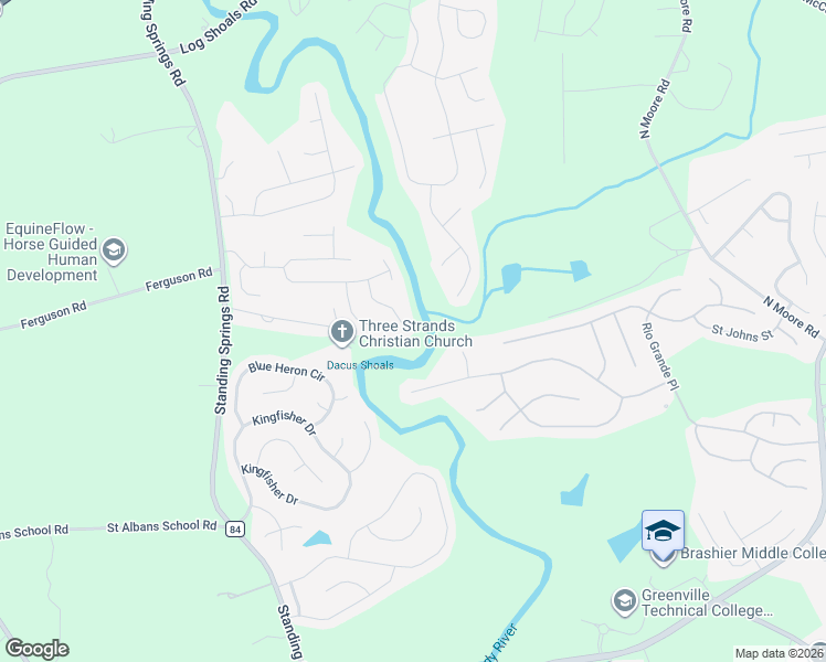 map of restaurants, bars, coffee shops, grocery stores, and more near 59 Hidden River Place in Greenville