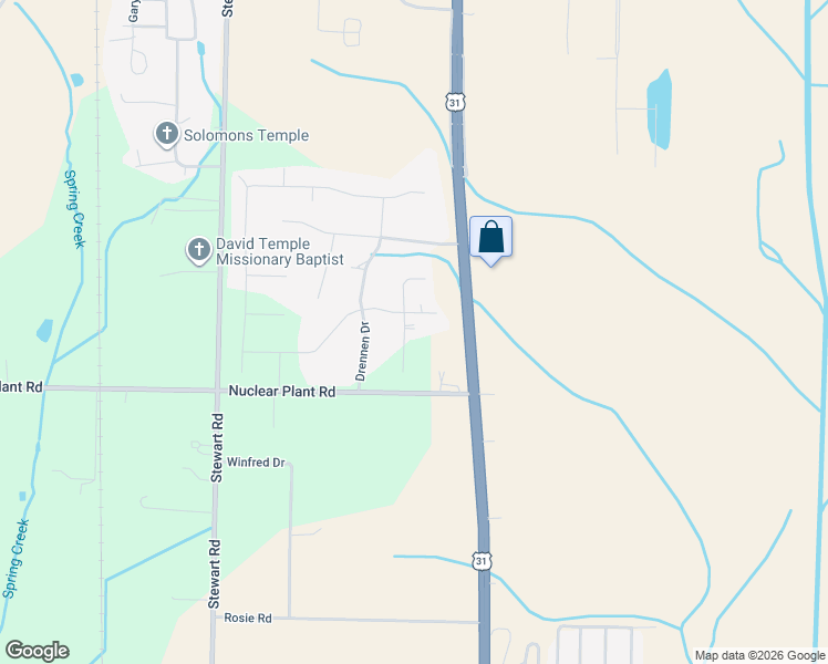 map of restaurants, bars, coffee shops, grocery stores, and more near 11132 John Pugh Road in Tanner