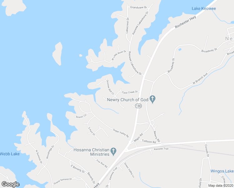map of restaurants, bars, coffee shops, grocery stores, and more near 1229 Cane Creek Drive in Seneca