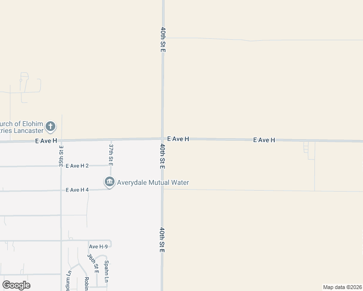 map of restaurants, bars, coffee shops, grocery stores, and more near 4100 East Avenue H in Lancaster