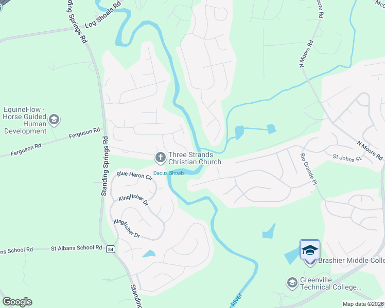 map of restaurants, bars, coffee shops, grocery stores, and more near 59 Hidden River Place in Greenville