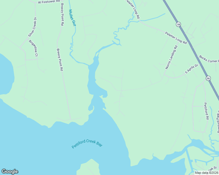 map of restaurants, bars, coffee shops, grocery stores, and more near 449 Norris Landing Road in Swansboro