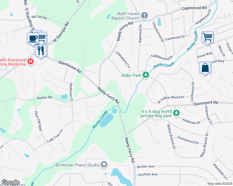 map of restaurants, bars, coffee shops, grocery stores, and more near 27315 Neely Ferry Road in Simpsonville