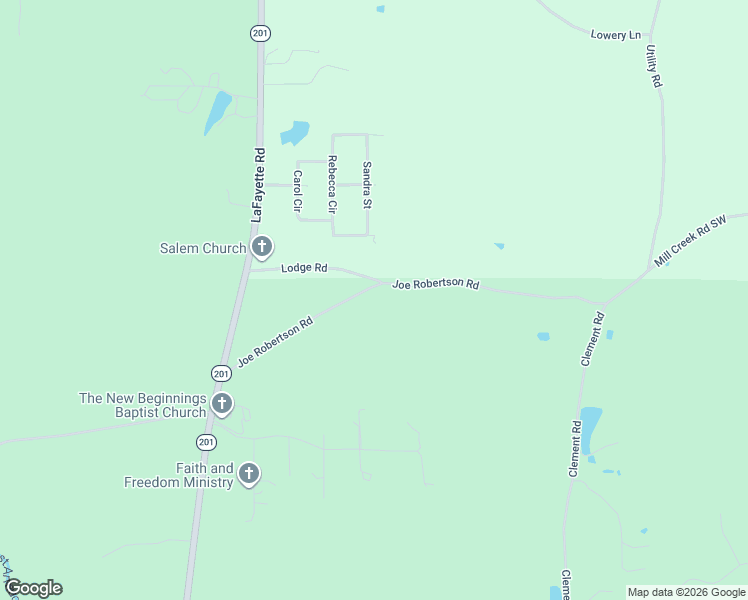 map of restaurants, bars, coffee shops, grocery stores, and more near 349 Joe Robertson Road in Rocky Face
