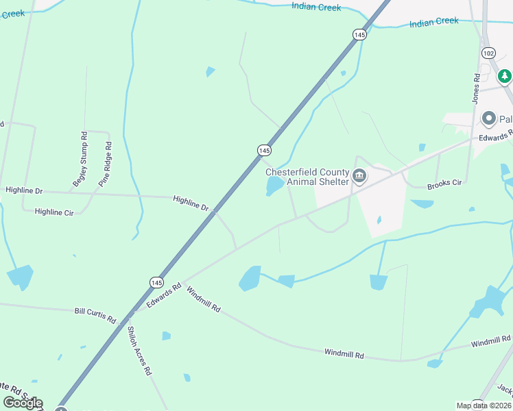 map of restaurants, bars, coffee shops, grocery stores, and more near 145 Shaw Lane in Chesterfield