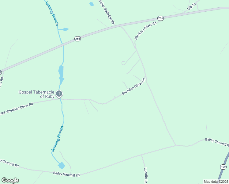 map of restaurants, bars, coffee shops, grocery stores, and more near 896 Sheridan Oliver Road in Ruby