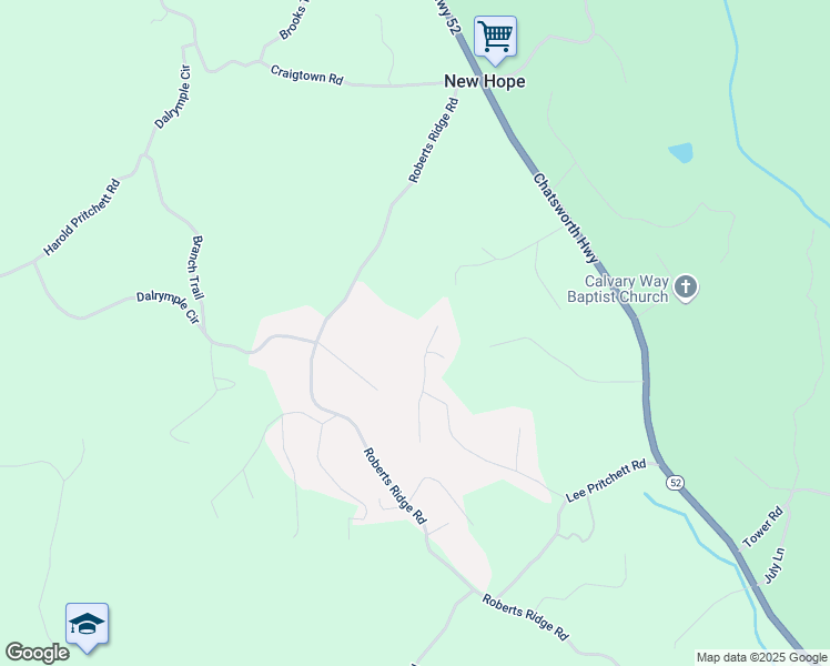 map of restaurants, bars, coffee shops, grocery stores, and more near 111 Hidden Hollow Court in Ellijay
