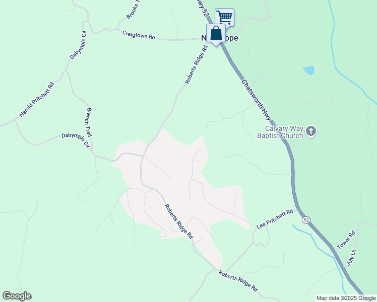 map of restaurants, bars, coffee shops, grocery stores, and more near 111 Hidden Hollow Court in Ellijay