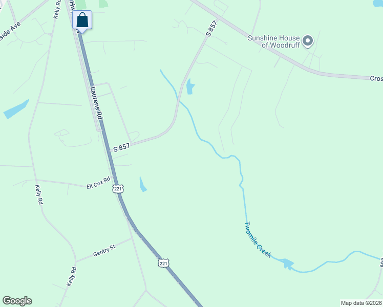 map of restaurants, bars, coffee shops, grocery stores, and more near 228 South 857 in Woodruff