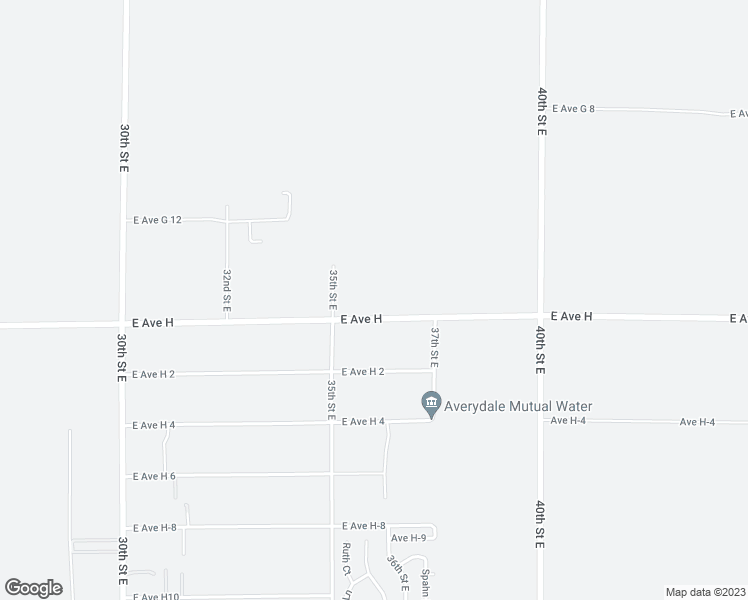 map of restaurants, bars, coffee shops, grocery stores, and more near 3555 East Avenue H in Lancaster