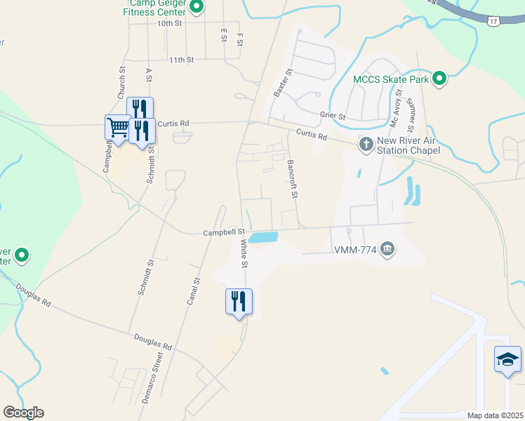 map of restaurants, bars, coffee shops, grocery stores, and more near in MCCUTCHN FLD