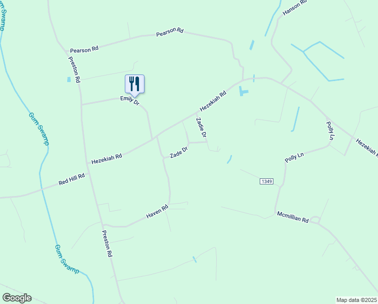 map of restaurants, bars, coffee shops, grocery stores, and more near 343 Haven Road in Maxton
