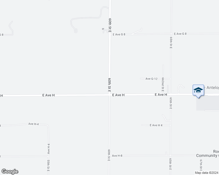 map of restaurants, bars, coffee shops, grocery stores, and more near 60th Street East in Lancaster