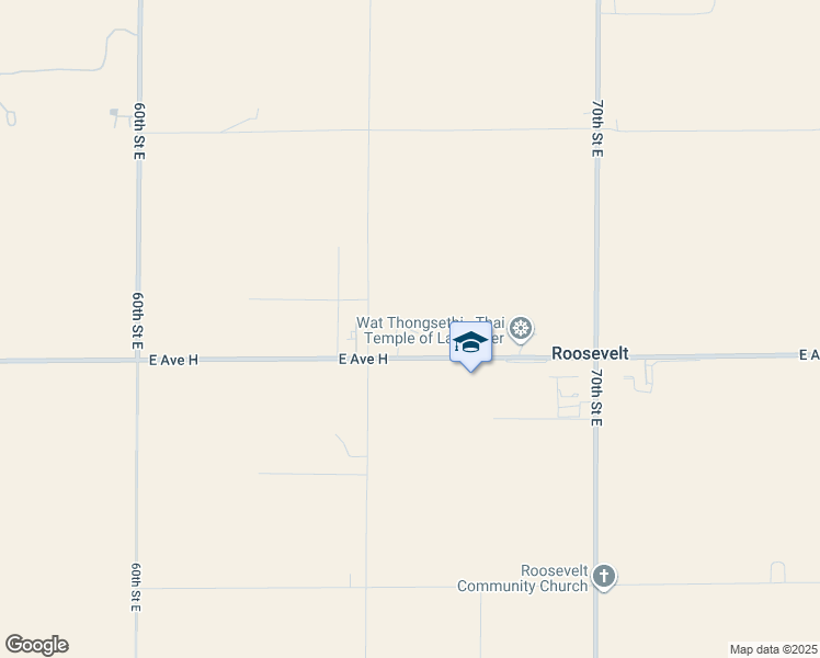 map of restaurants, bars, coffee shops, grocery stores, and more near 6545 East Avenue H in Lancaster