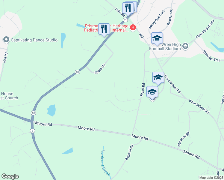 map of restaurants, bars, coffee shops, grocery stores, and more near 131 Magnolia Farms way in Piedmont