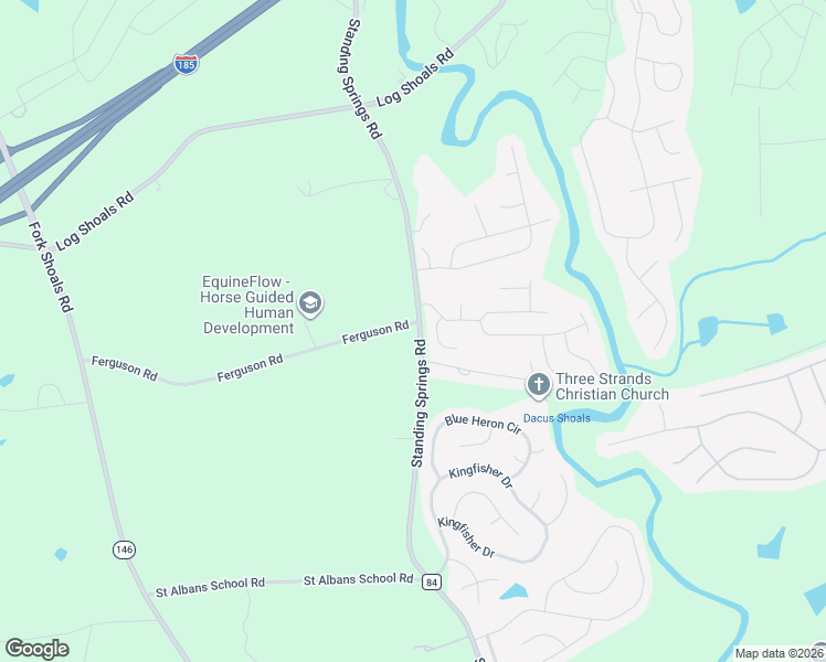 map of restaurants, bars, coffee shops, grocery stores, and more near 2606 Standing Springs Road in Greenville