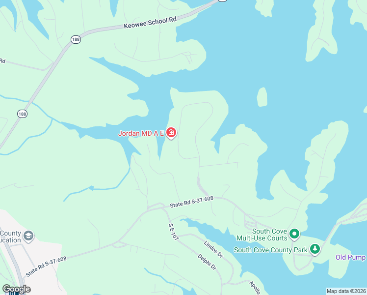 map of restaurants, bars, coffee shops, grocery stores, and more near 171 South Oak Pointe Drive in Seneca