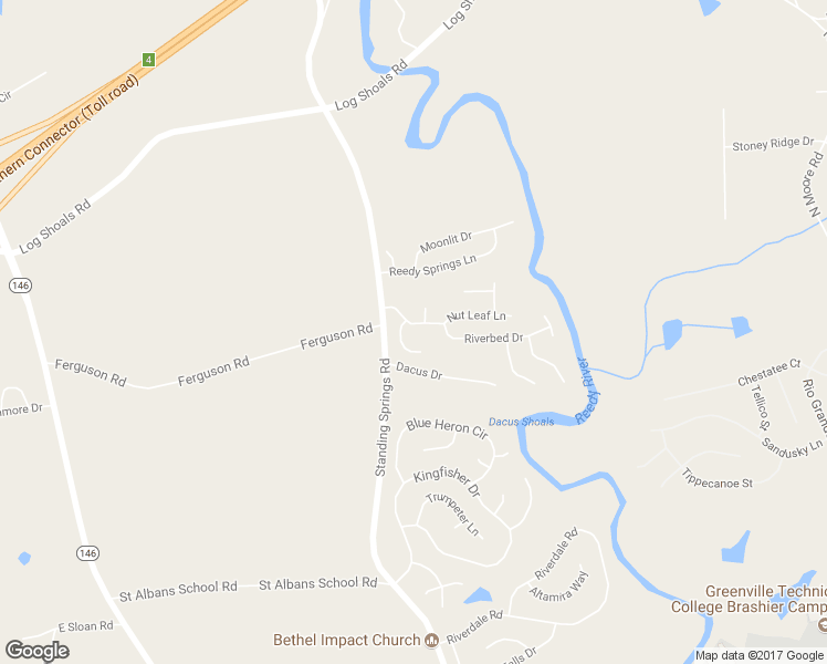 map of restaurants, bars, coffee shops, grocery stores, and more near 102 Reedy Falls Dr in Greenville