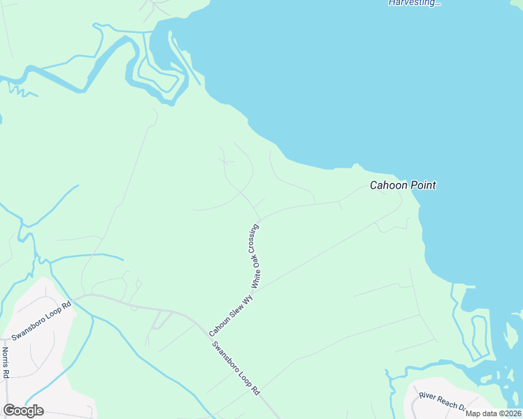 map of restaurants, bars, coffee shops, grocery stores, and more near 128-148 White Oak Crossing in Swansboro