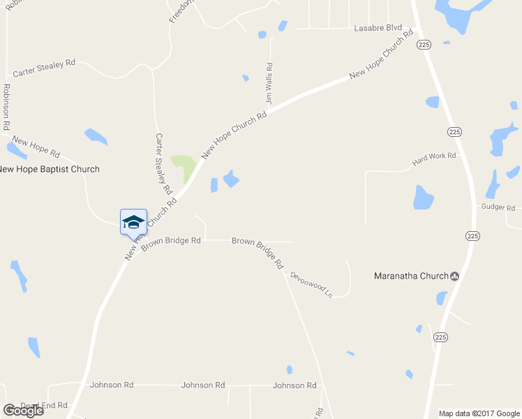 map of restaurants, bars, coffee shops, grocery stores, and more near 1345 Brown Bridge Road in Chatsworth