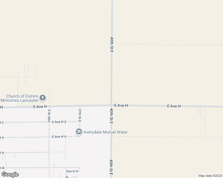 map of restaurants, bars, coffee shops, grocery stores, and more near 40th Street East in Lancaster