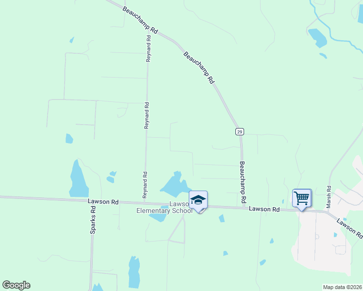 map of restaurants, bars, coffee shops, grocery stores, and more near 19919 Joe Road in Little Rock