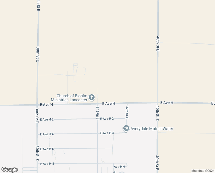 map of restaurants, bars, coffee shops, grocery stores, and more near West Avenue G 14 in Lancaster