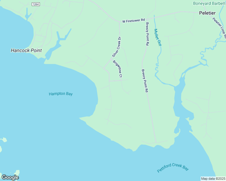map of restaurants, bars, coffee shops, grocery stores, and more near 307 Silver Creek Landing Road in Swansboro