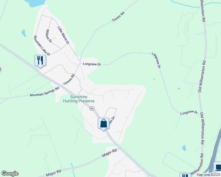 map of restaurants, bars, coffee shops, grocery stores, and more near 401 Wildmarsh Road in Piedmont