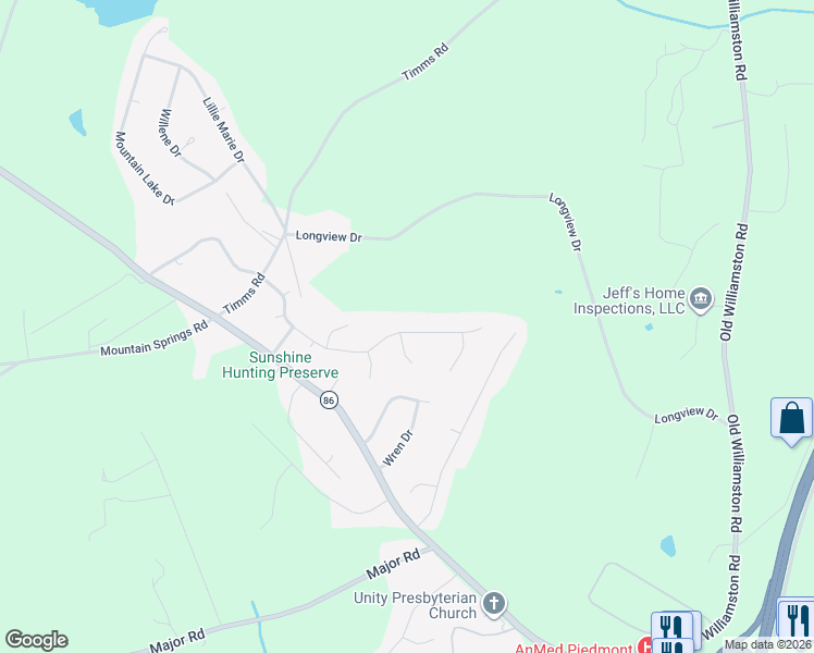 map of restaurants, bars, coffee shops, grocery stores, and more near 401 Wildmarsh Road in Piedmont