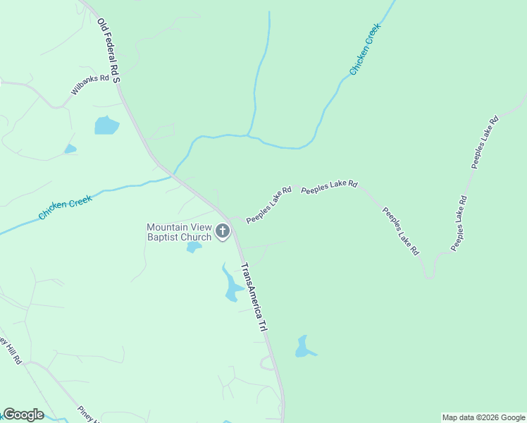 map of restaurants, bars, coffee shops, grocery stores, and more near 184 Peeples Lake Road in Chatsworth