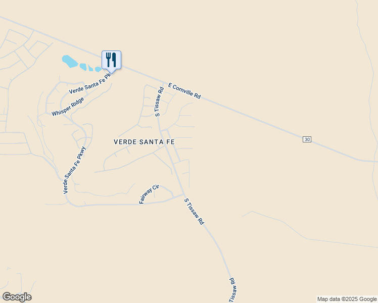 map of restaurants, bars, coffee shops, grocery stores, and more near 6335 East Starry Night Court in Cornville