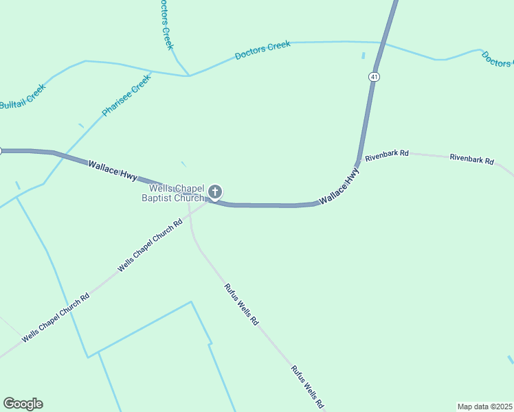 map of restaurants, bars, coffee shops, grocery stores, and more near 7451 Wallace Highway in Wallace