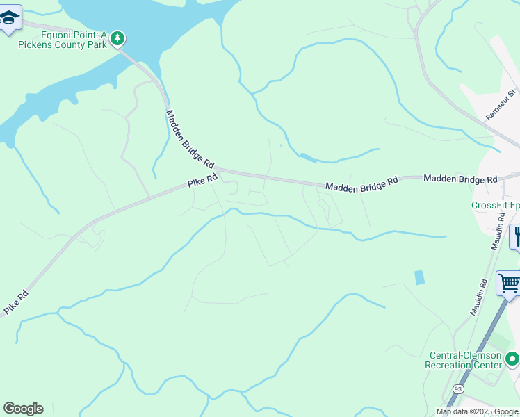 map of restaurants, bars, coffee shops, grocery stores, and more near 111 Franklin Drive in Central