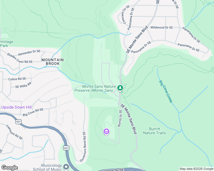 map of restaurants, bars, coffee shops, grocery stores, and more near 1297 Becket Drive Southeast in Huntsville