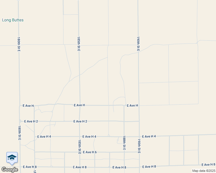 map of restaurants, bars, coffee shops, grocery stores, and more near 187th Street East in Los Angeles County
