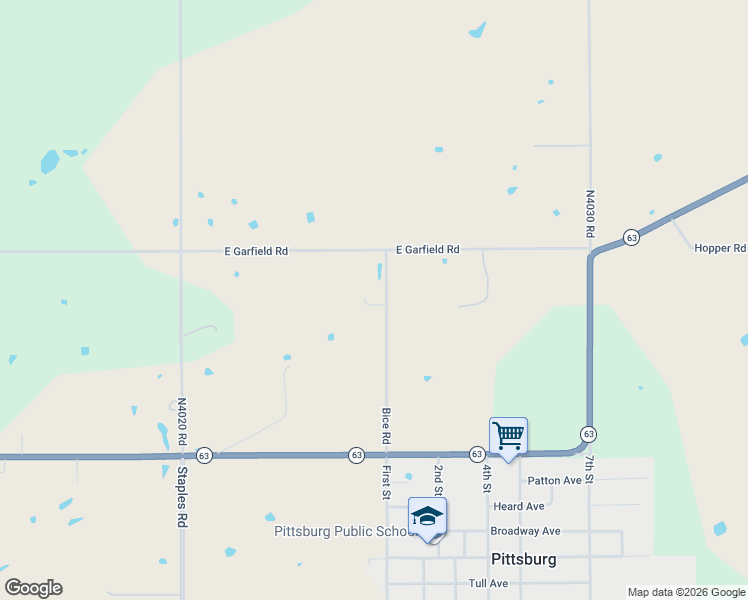 map of restaurants, bars, coffee shops, grocery stores, and more near 371 Bice Road in Kiowa