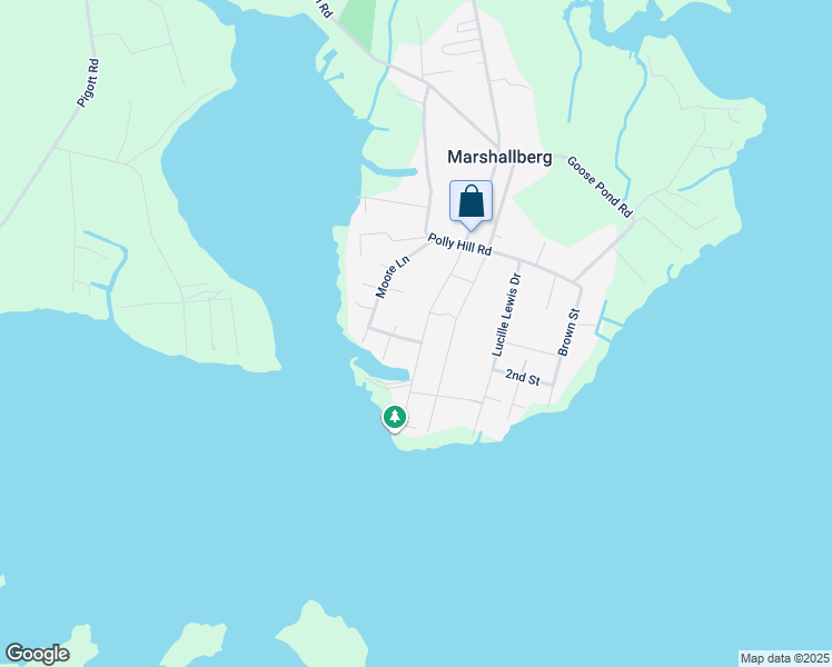 map of restaurants, bars, coffee shops, grocery stores, and more near 1234 Marshallberg Road in Marshallberg