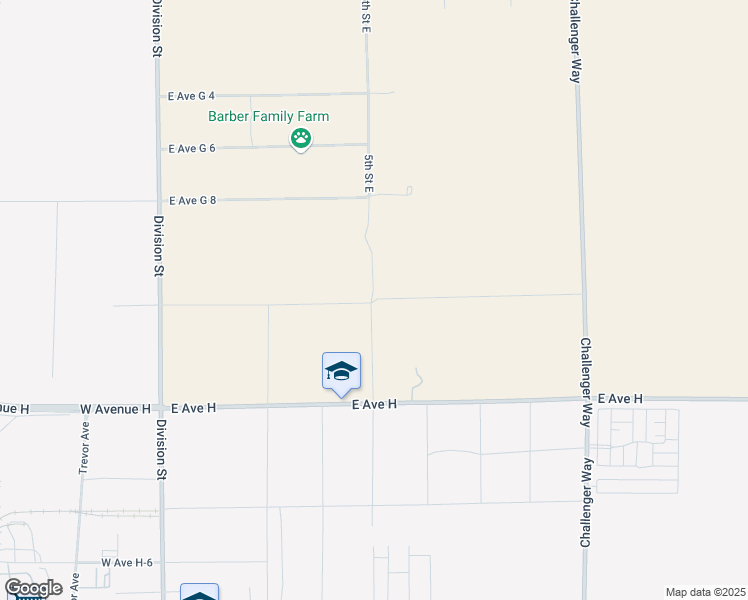 map of restaurants, bars, coffee shops, grocery stores, and more near East Avenue G 12 in Lancaster