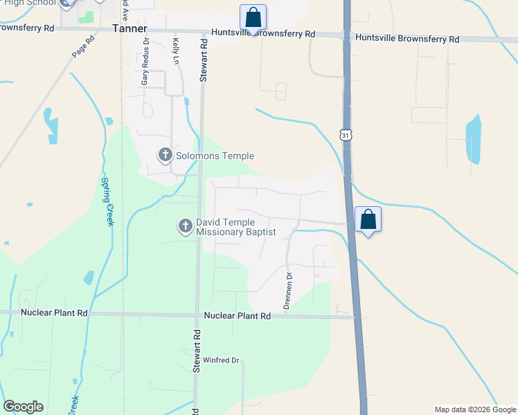map of restaurants, bars, coffee shops, grocery stores, and more near 20120 Executive Road in Tanner