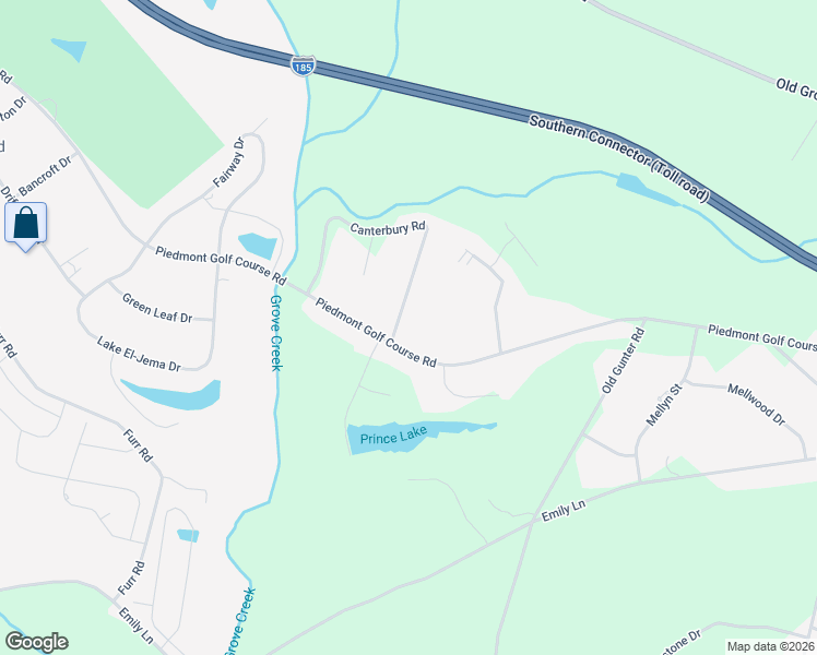 map of restaurants, bars, coffee shops, grocery stores, and more near 519 Piedmont Golf Course Road in Piedmont