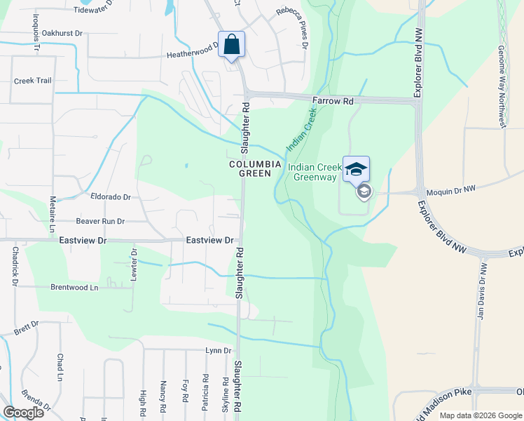 map of restaurants, bars, coffee shops, grocery stores, and more near 906 Slaughter Road in Madison