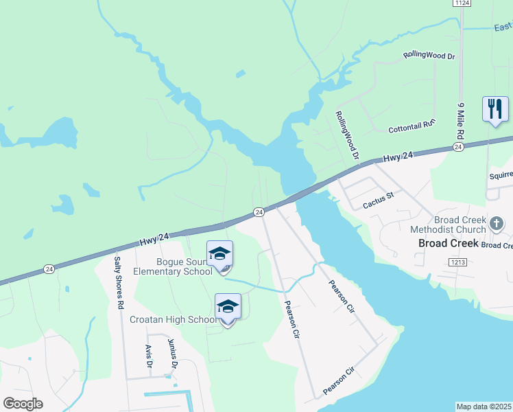 map of restaurants, bars, coffee shops, grocery stores, and more near 100 Key West Lane in Newport