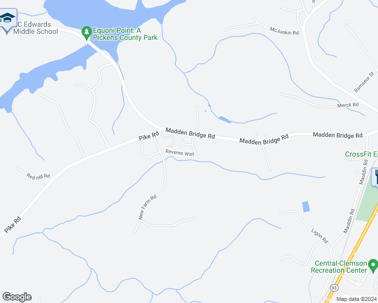 map of restaurants, bars, coffee shops, grocery stores, and more near 110 Franklin Drive in Central