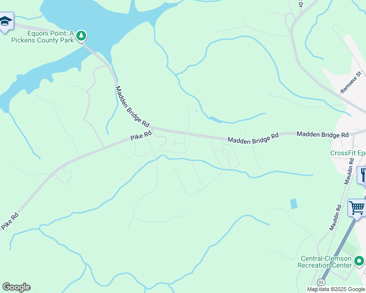 map of restaurants, bars, coffee shops, grocery stores, and more near 111 Franklin Drive in Central