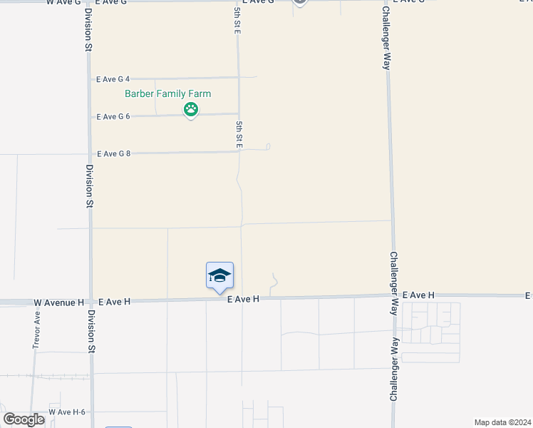 map of restaurants, bars, coffee shops, grocery stores, and more near East Avenue G 12 in Lancaster