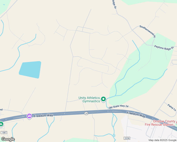 map of restaurants, bars, coffee shops, grocery stores, and more near 644 Aria Lane in Hubert