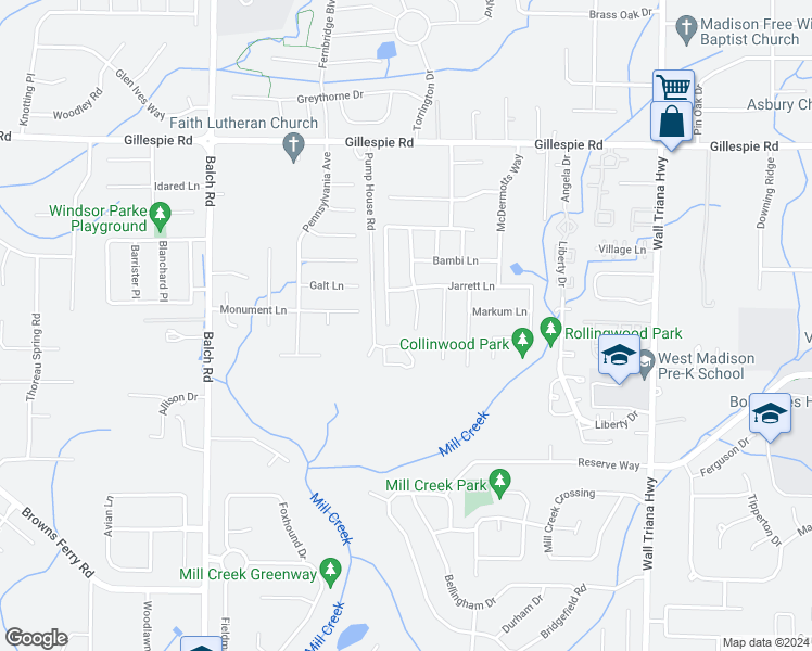 map of restaurants, bars, coffee shops, grocery stores, and more near 128 Meadowglade Lane in Madison