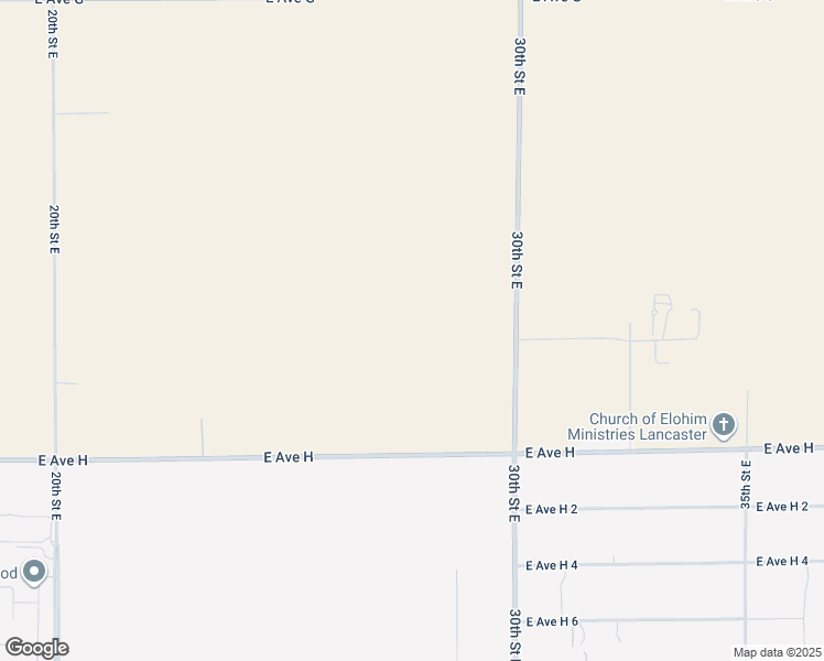 map of restaurants, bars, coffee shops, grocery stores, and more near 40 East Avenue G in Lancaster